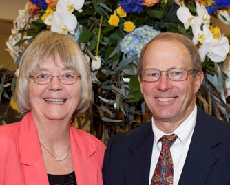 Donor Steve Johnson and his wife, Suzanne