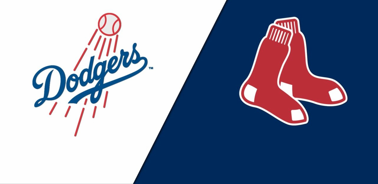 dodgers versus red sox graphic