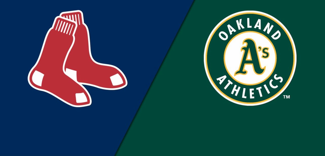 red sox versus athletics graphic