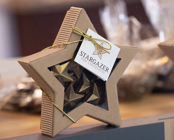 A package of Stargazer Chocolates