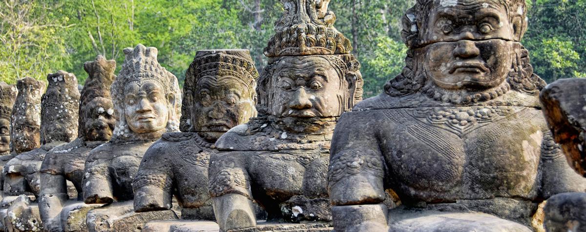 Stone statues from Siem Reap temple