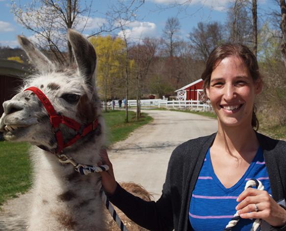 Alison Leslie with llama